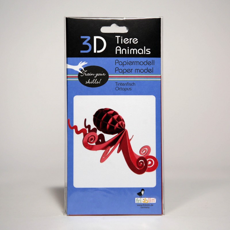 3D Papiermodell - Tintenfisch